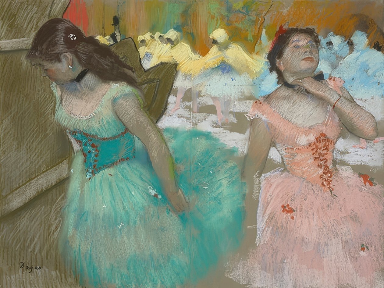 Wejście zamaskowanych tancerzy. Około 1879 r autorstwa Edgar Degas