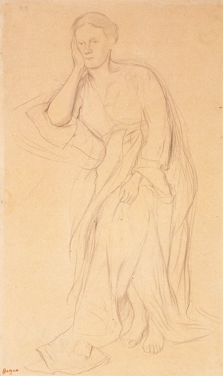 Eugenie Fiocre, studium dla Mlle Fiocre w balecie Źródło, ok. 1867 autorstwa Edgar Degas