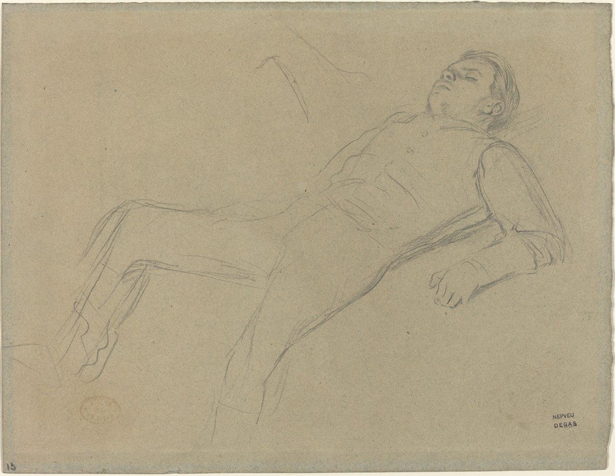 Studium Fallen Jockey do Scena from the Steeplechase: The Fallen Jockey, c. 1866. autorstwa Edgar Degas