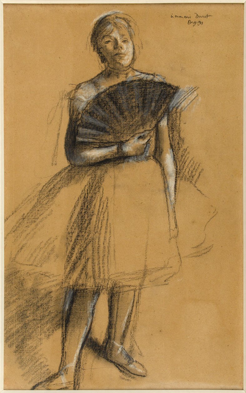 Frau mit Fächer autorstwa Edgar Degas