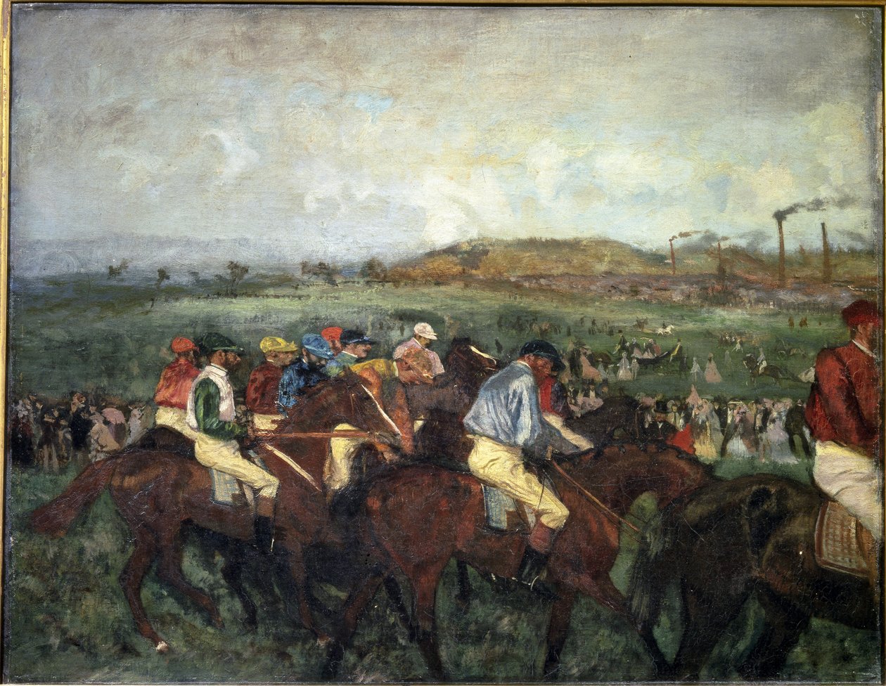 Wyścig dżentelmenów. Przed wyjazdem, 1862 autorstwa Edgar Degas