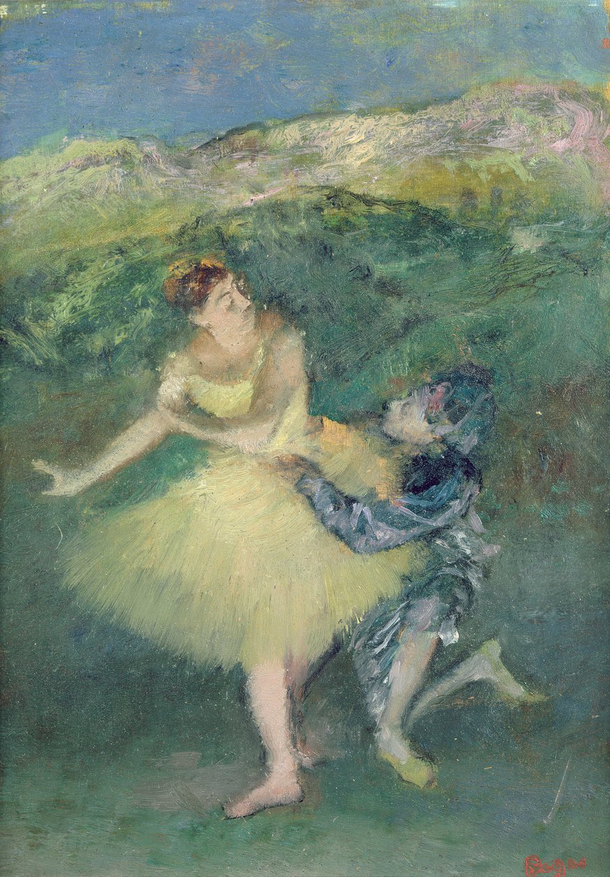 Arlekin i Orlik, ok. 1886-90 autorstwa Edgar Degas