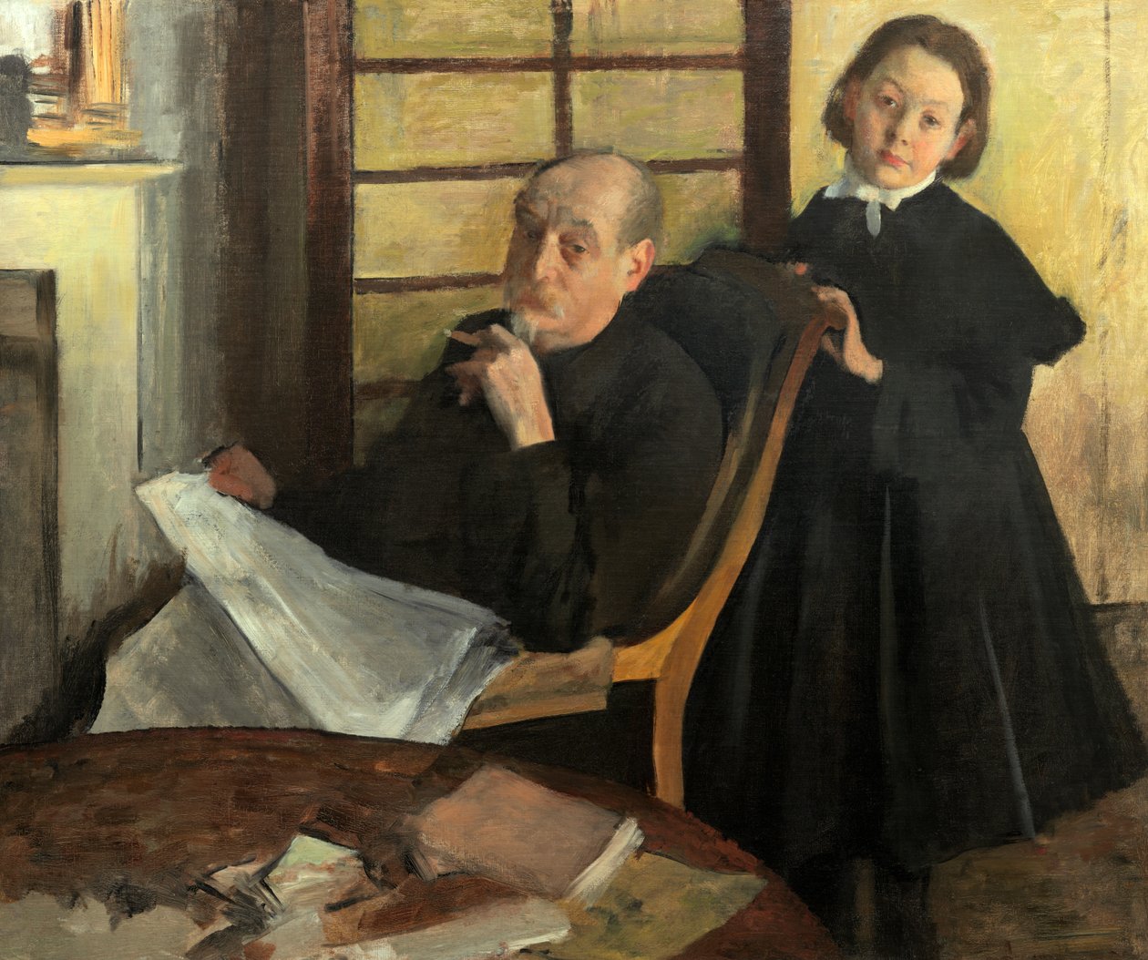 Henri Degas i jego siostrzenica Lucie Degas (wujek i kuzynka artysty) autorstwa Edgar Degas