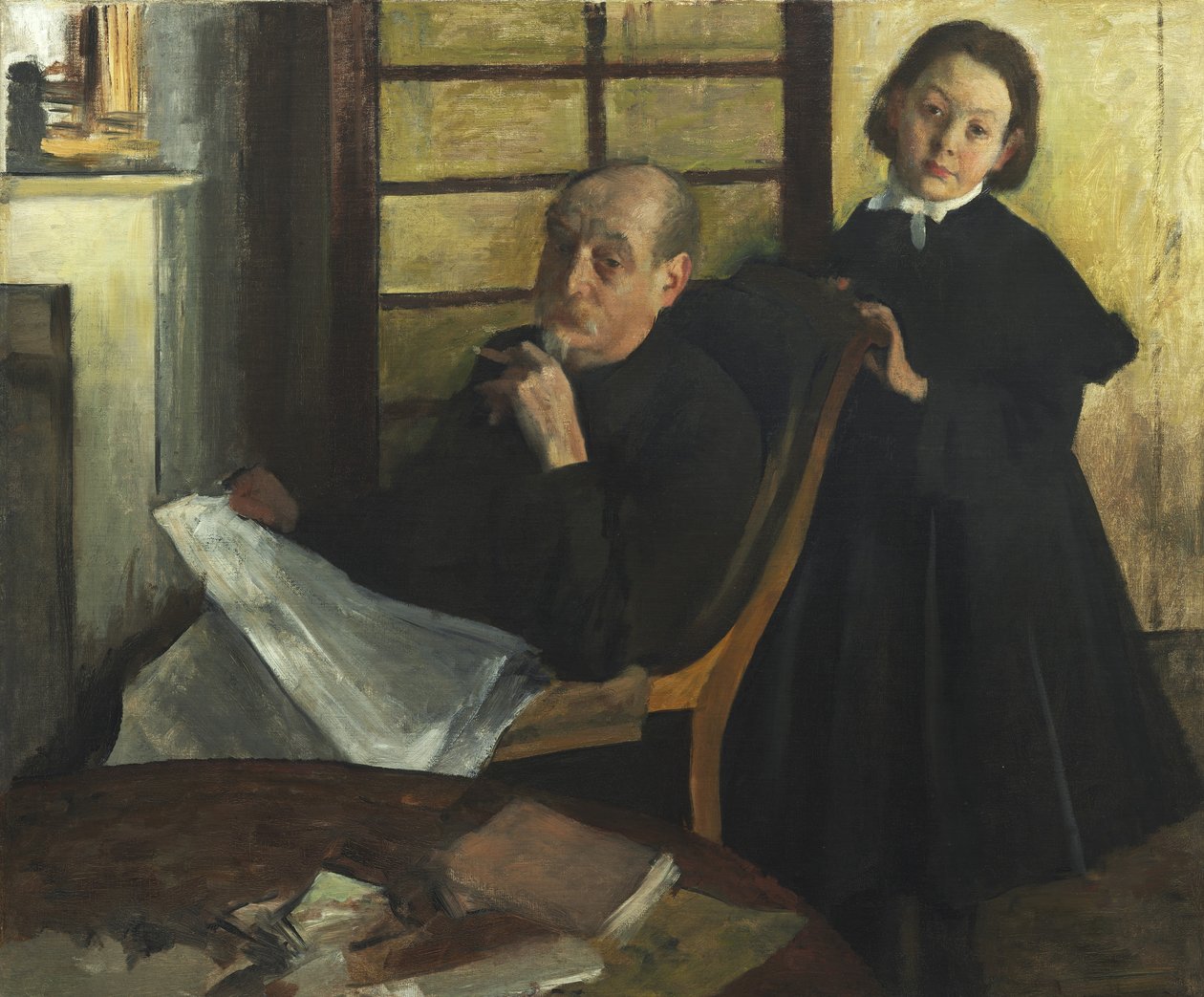 Henri Degas i jego siostrzenica Lucie Degas autorstwa Edgar Degas