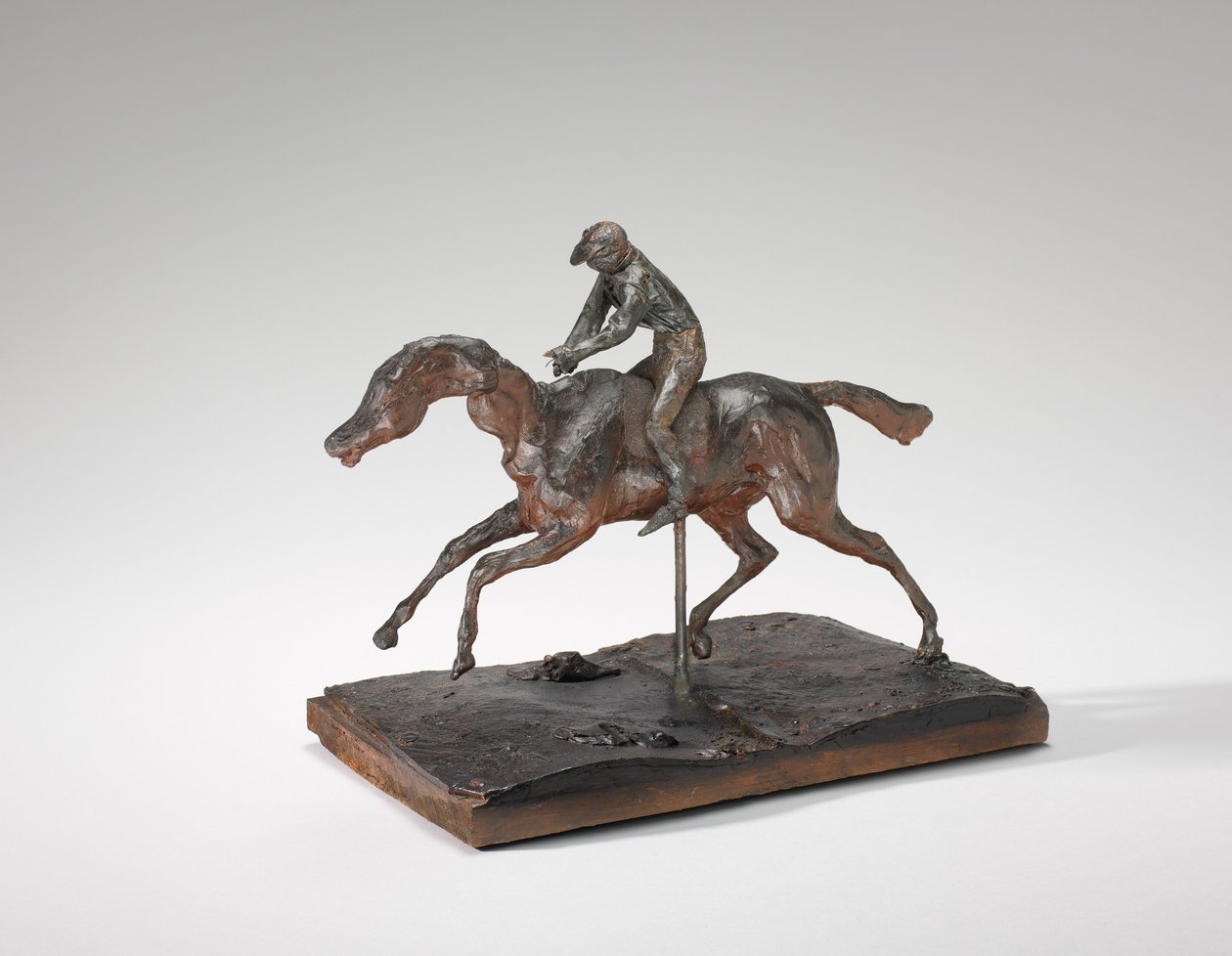 Koń galopujący prawą nogą, tylna lewa noga tylko dotyka ziemi, prawdopodobnie lata 90. XIX wieku. autorstwa Edgar Degas