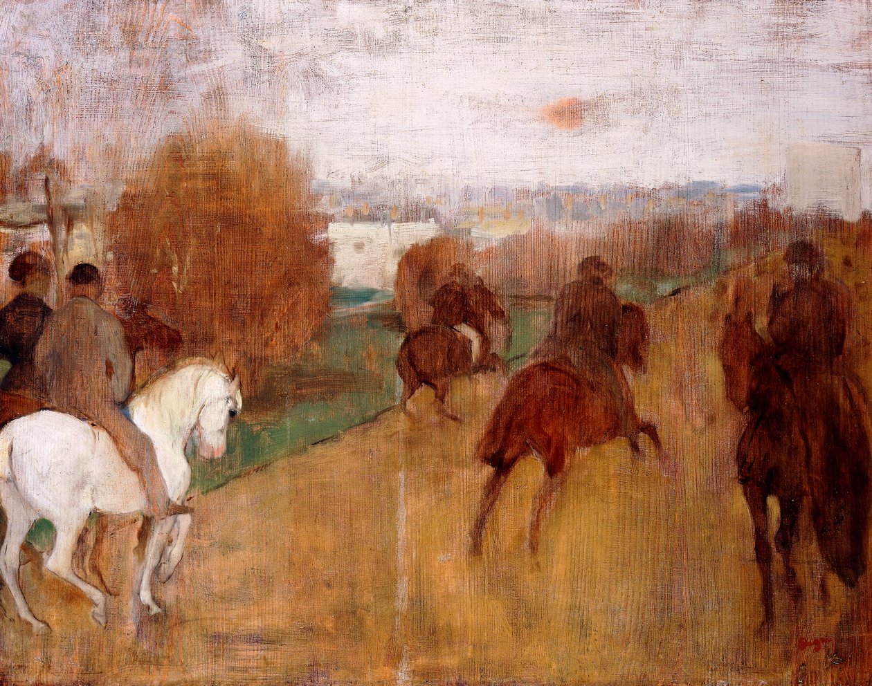 Jeźdźcy na drodze, 1864-68 autorstwa Edgar Degas