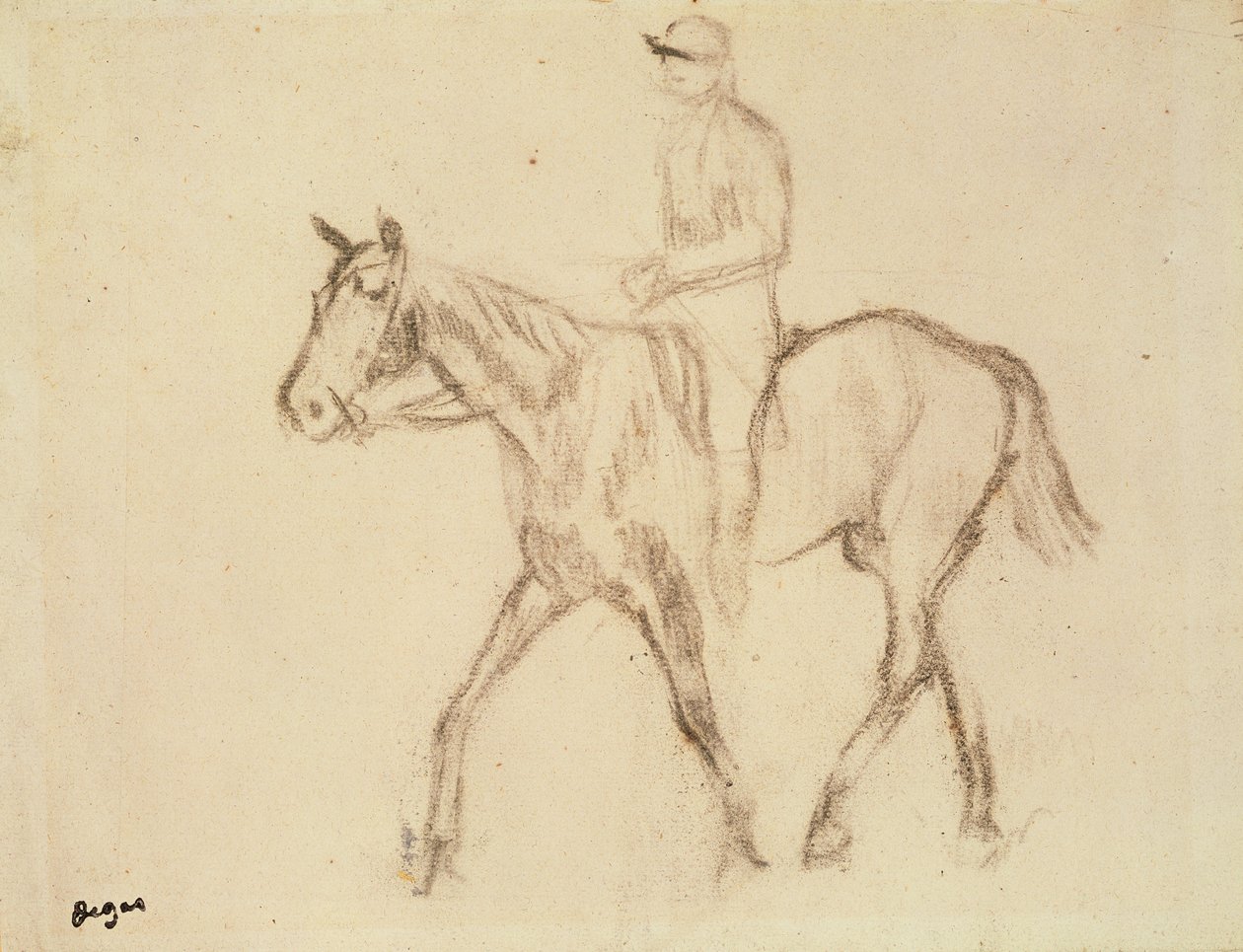 Koń i dżokej autorstwa Edgar Degas