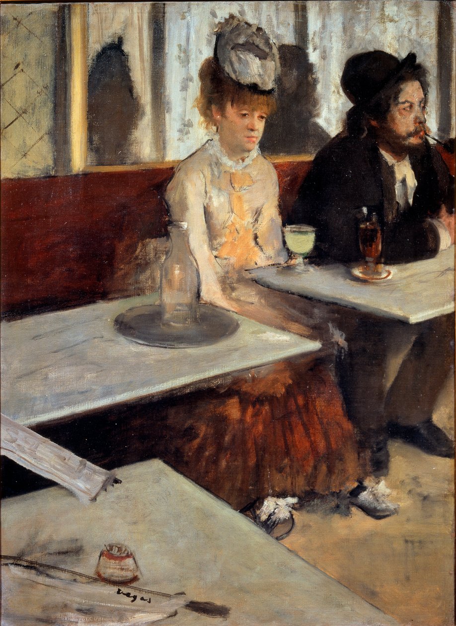 W kawiarni lub Absynt autorstwa Edgar Degas