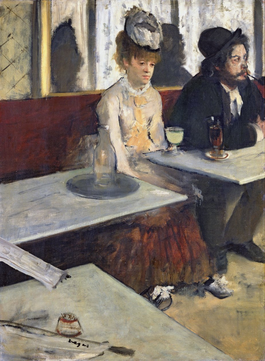 W kawiarni lub Absynt, ok. 1875-76 (olej na płótnie) autorstwa Edgar Degas