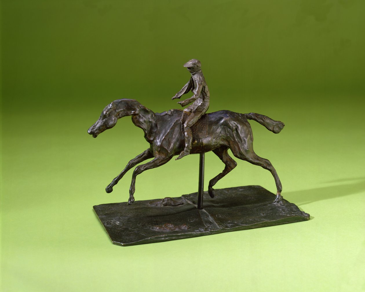 Dżokej na koniu (brąz) autorstwa Edgar Degas