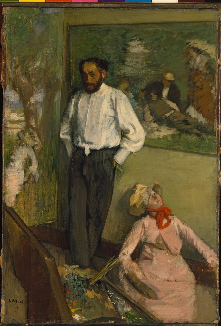 Człowiek i marionetka autorstwa Edgar Degas