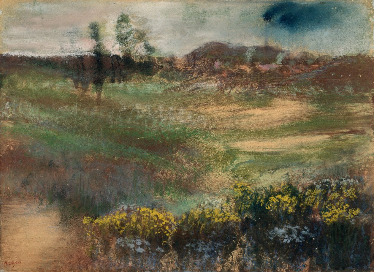 Krajobraz z kominem autorstwa Edgar Degas