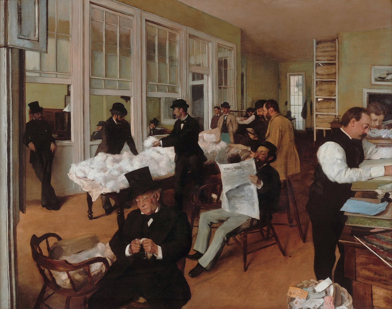 Biuro Bawełny w Nowym Orleanie autorstwa Edgar Degas