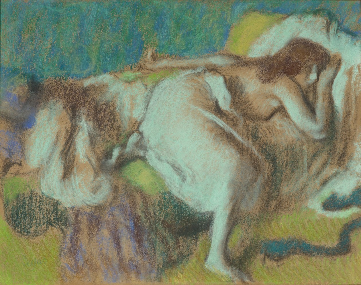 Le Repos, ok. 1893 (Pastel na pokładzie) autorstwa Edgar Degas