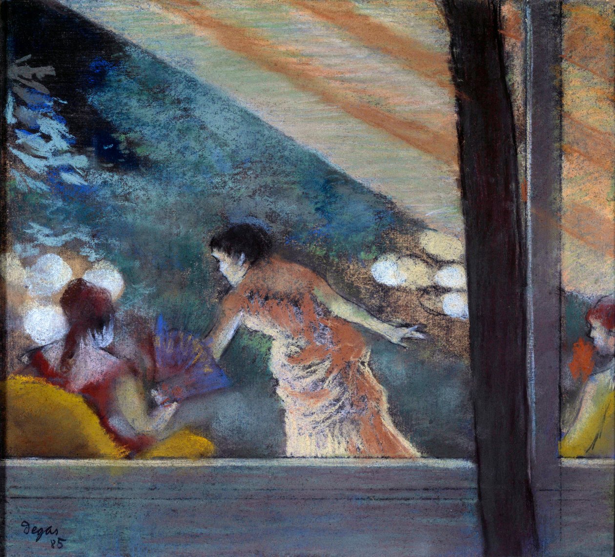 Koncert kawiarniany Ambasadorów Pastel na akwafortach Edgara Degasa (1834-1917) 1885 Wymiary 0,26x0,29 m Paryż, Musée d