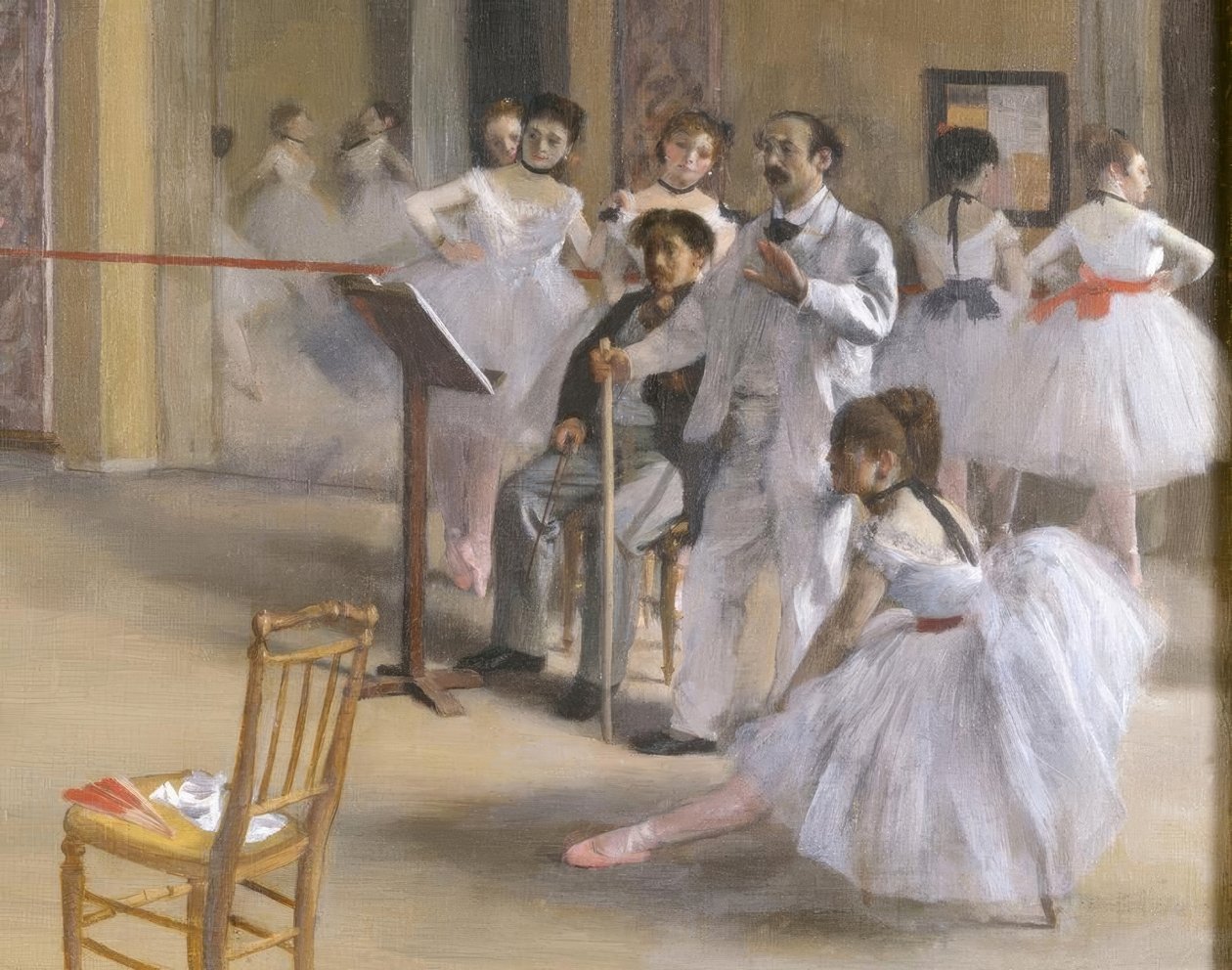Sala taneczna w Operze na rue Le Peletier autorstwa Edgar Degas