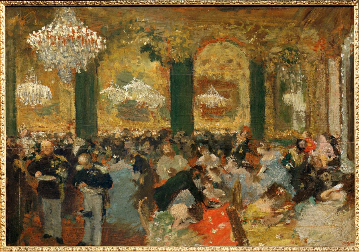 Le souper au bal (olej na płótnie) autorstwa Edgar Degas