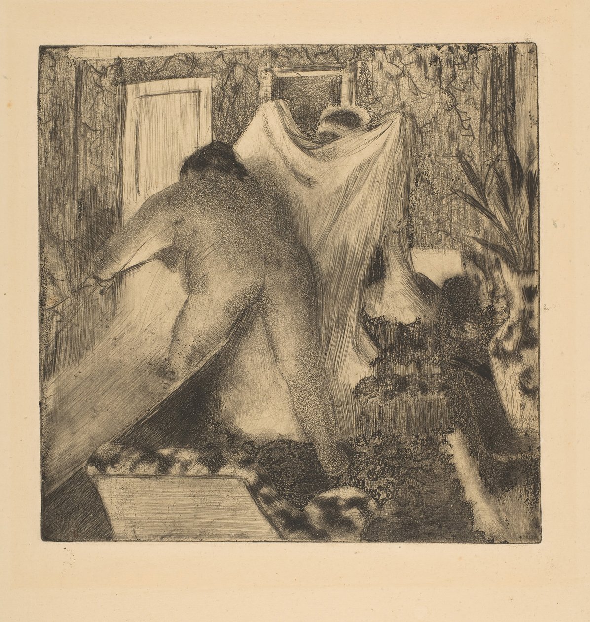 Wyjście z łaźni, 1879-80. autorstwa Edgar Degas