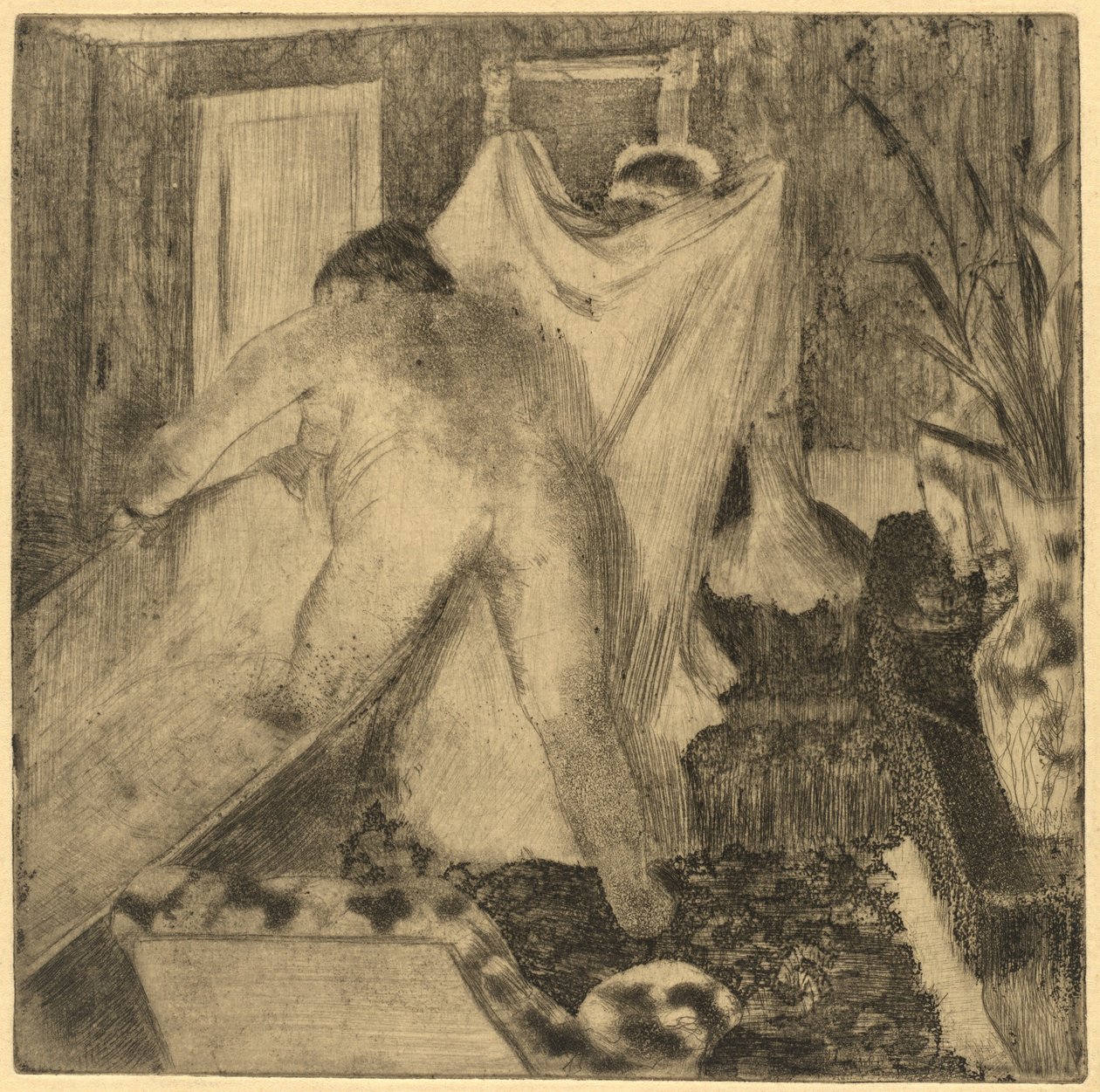 Opuszczenie kąpieliska La sortie du bain, ok. godz. 18791880. autorstwa Edgar Degas