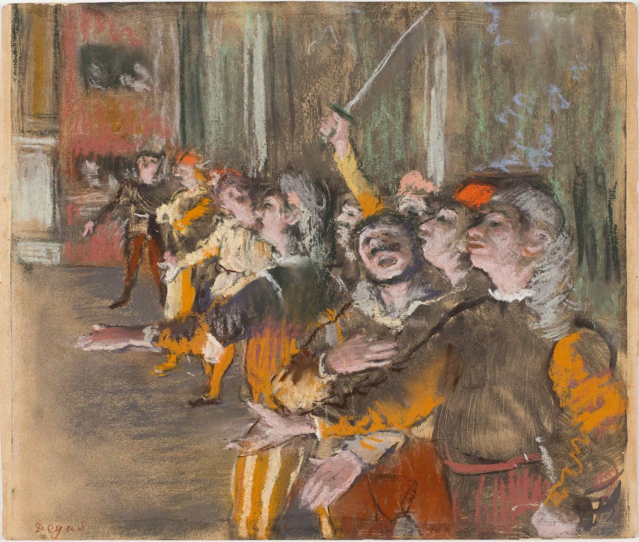 Śpiewacy chóru, 1877. autorstwa Edgar Degas