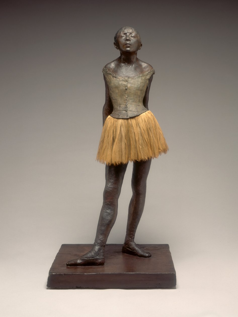 Tancerka lat czternastu, odlew gipsowy prawdopodobnie 19201921, po oryginalnym wosku modelowanym 1878-1881. autorstwa Edgar Degas