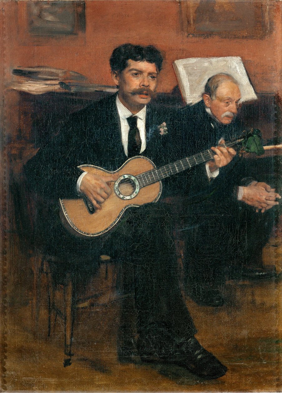 Lorenzo Pagans, hiszpański tenor (obraz na płótnie) autorstwa Edgar Degas