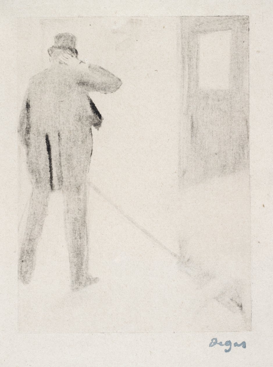 Ludovic Halévy za kulisami, ok. 1880-83 (monotypia) autorstwa Edgar Degas