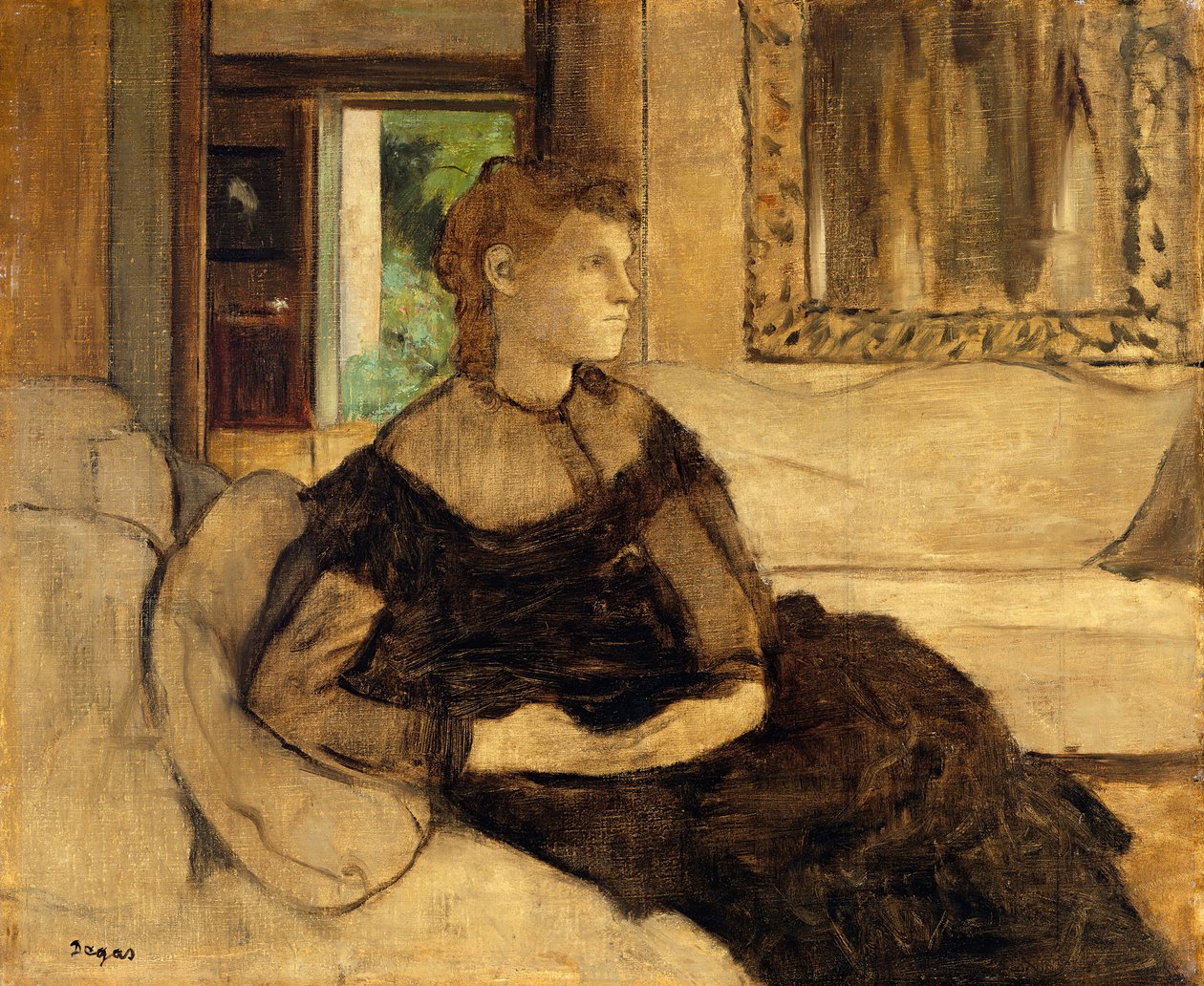 Madame Théodore Gobillard Yves Morisot, 1838-1893, 1869. autorstwa Edgar Degas