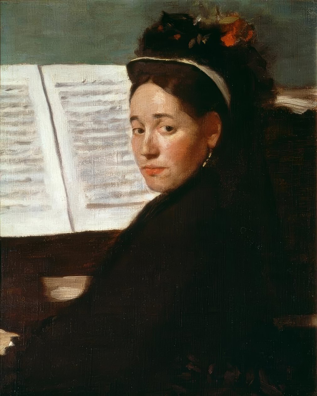 Panna Dihau przy fortepianie autorstwa Edgar Degas