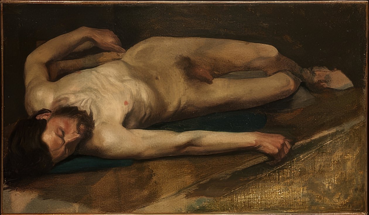 Akt męski 1856 autorstwa Edgar Degas