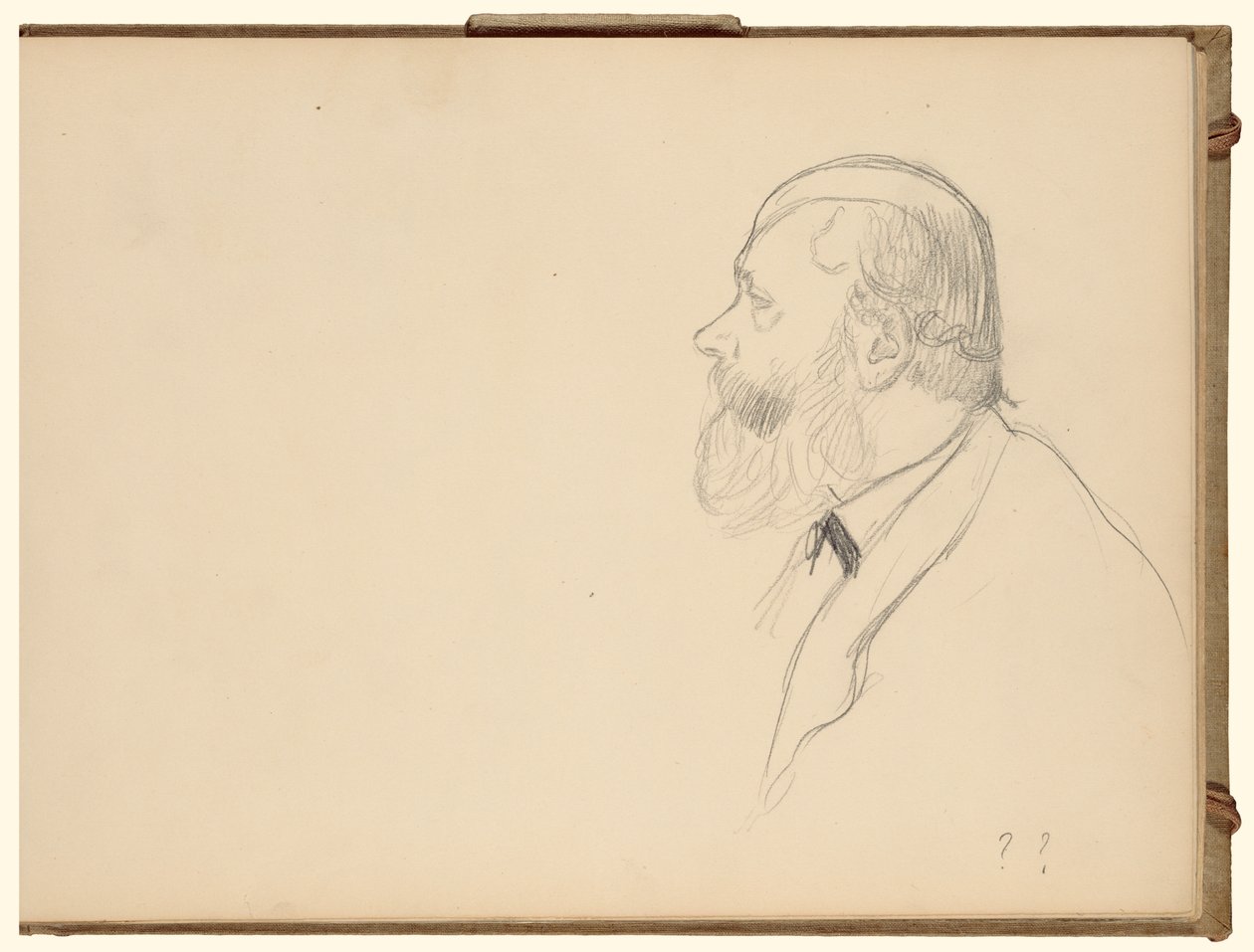 Mężczyzna z profilu autorstwa Edgar Degas
