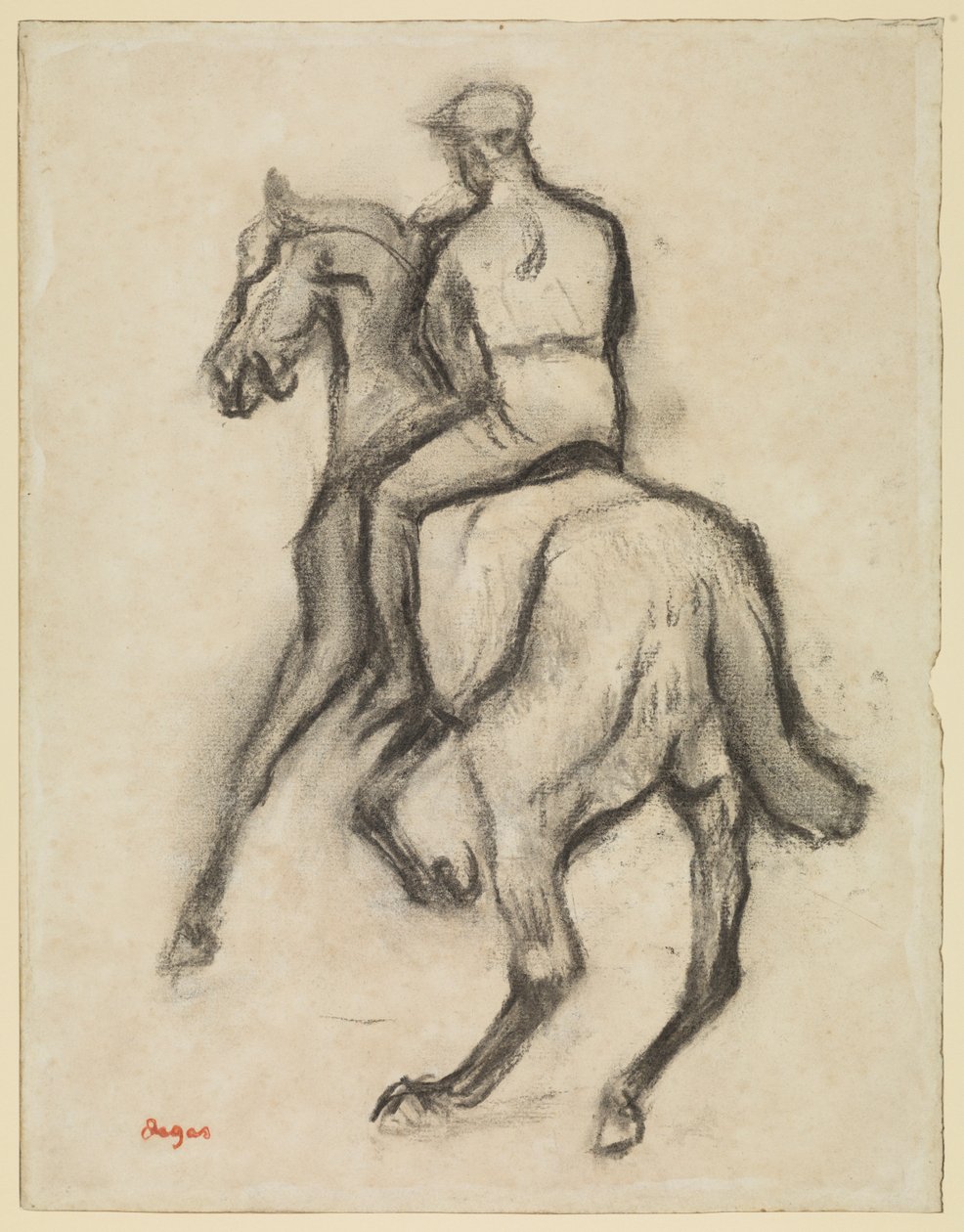 Mężczyzna na koniu, ok.1888 r. autorstwa Edgar Degas