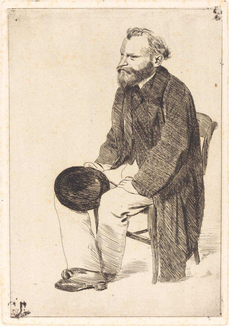 Manet siedzący, zwrócony w lewo Manet siedzący, zwrócony w lewo, c. 1861. autorstwa Edgar Degas
