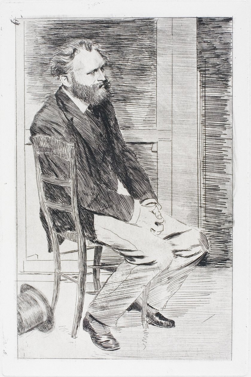 Manet w pozycji siedzącej, zwrócony w prawo autorstwa Edgar Degas