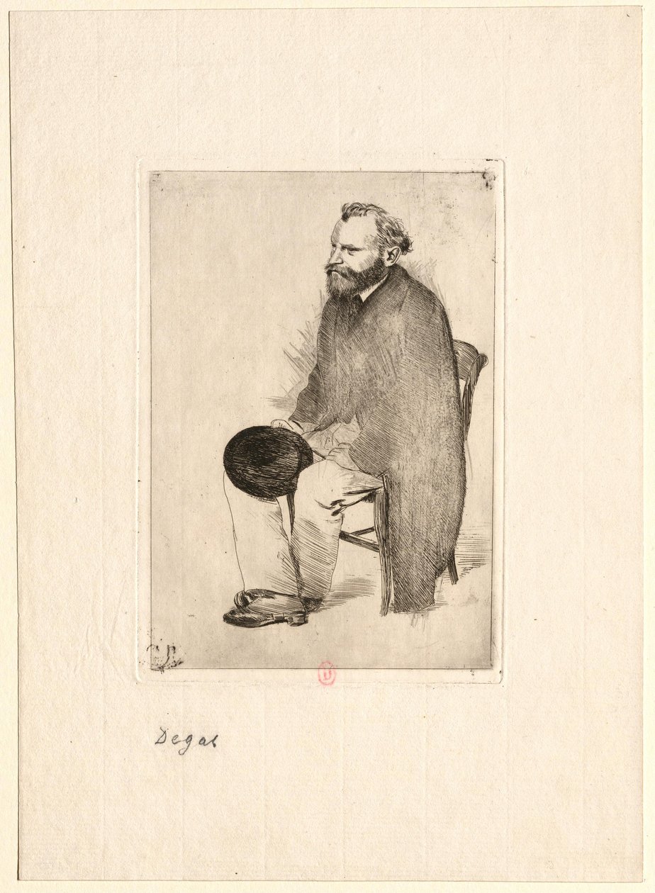 [Manet siedzący w ujęciu 3/4 z lewej strony] autorstwa Edgar Degas
