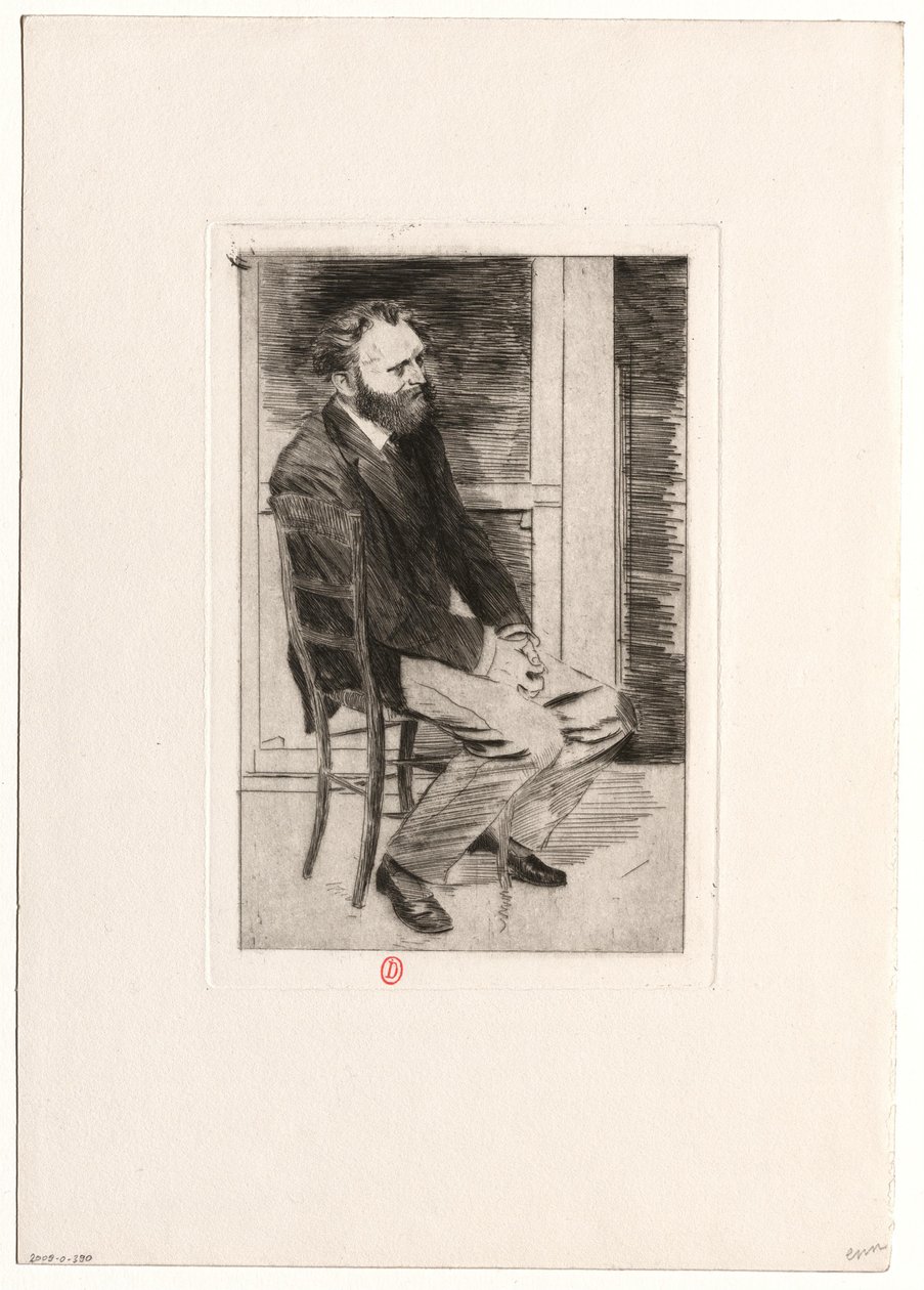 [Manet siedzący, zwrócony w prawo] autorstwa Edgar Degas