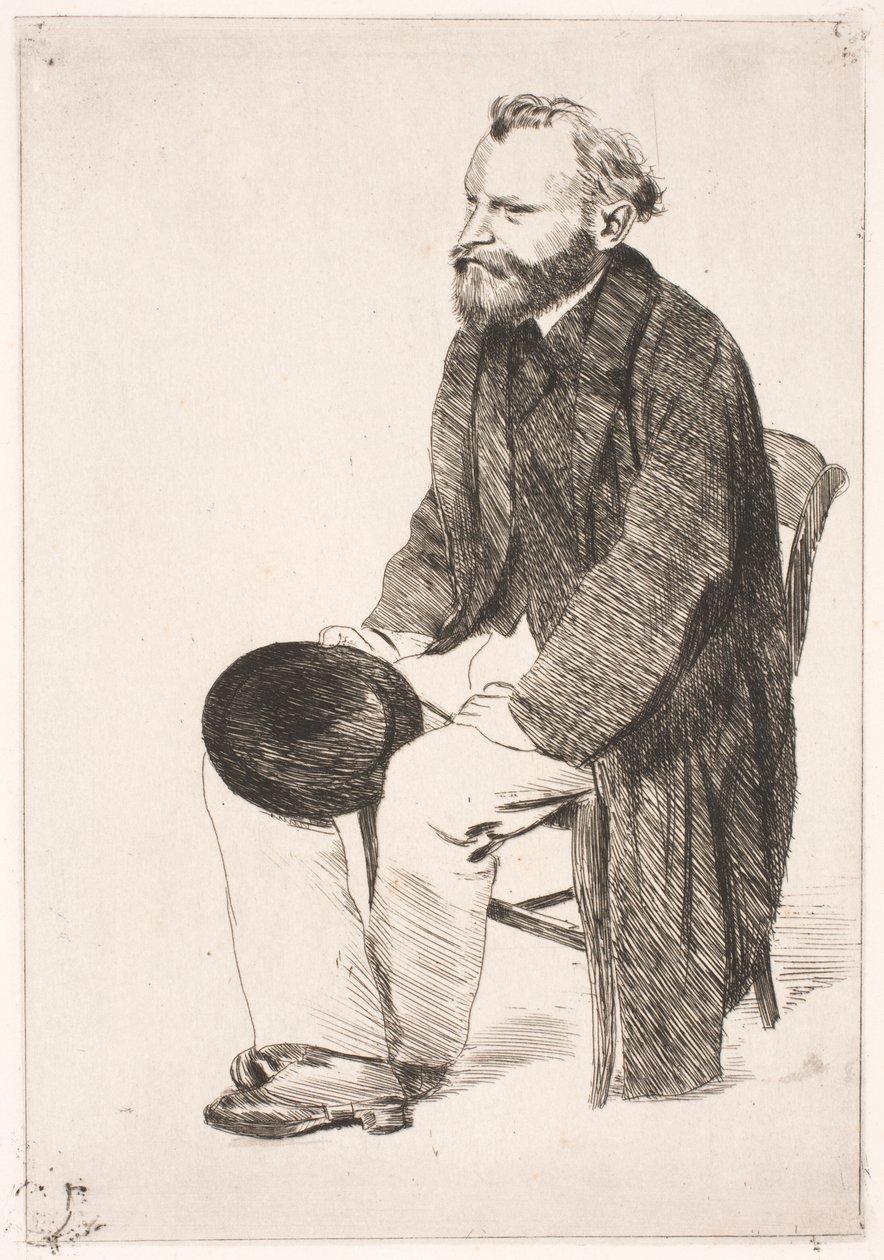 Manet siedzący. Odwrócony w lewo autorstwa Edgar Degas