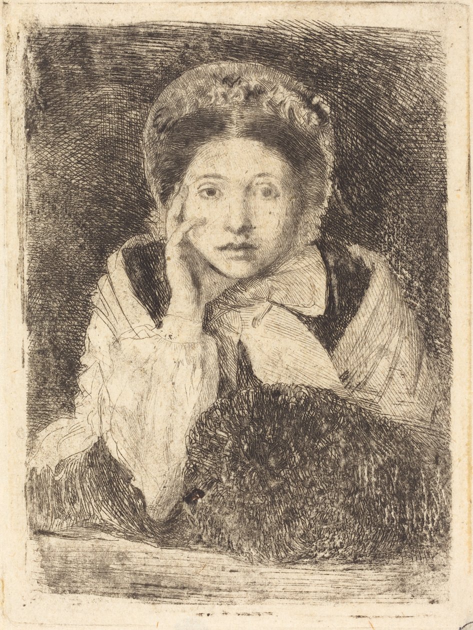 Marguerite De Gas, siostra artysty autorstwa Edgar Degas