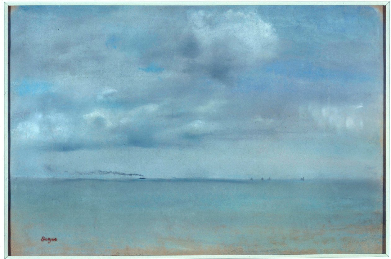Morski pastelowy obraz na zamszach autorstwa Edgara Degasa (1834-1917) 1869 nd. 0,31x0,46 m Paryż, musee d