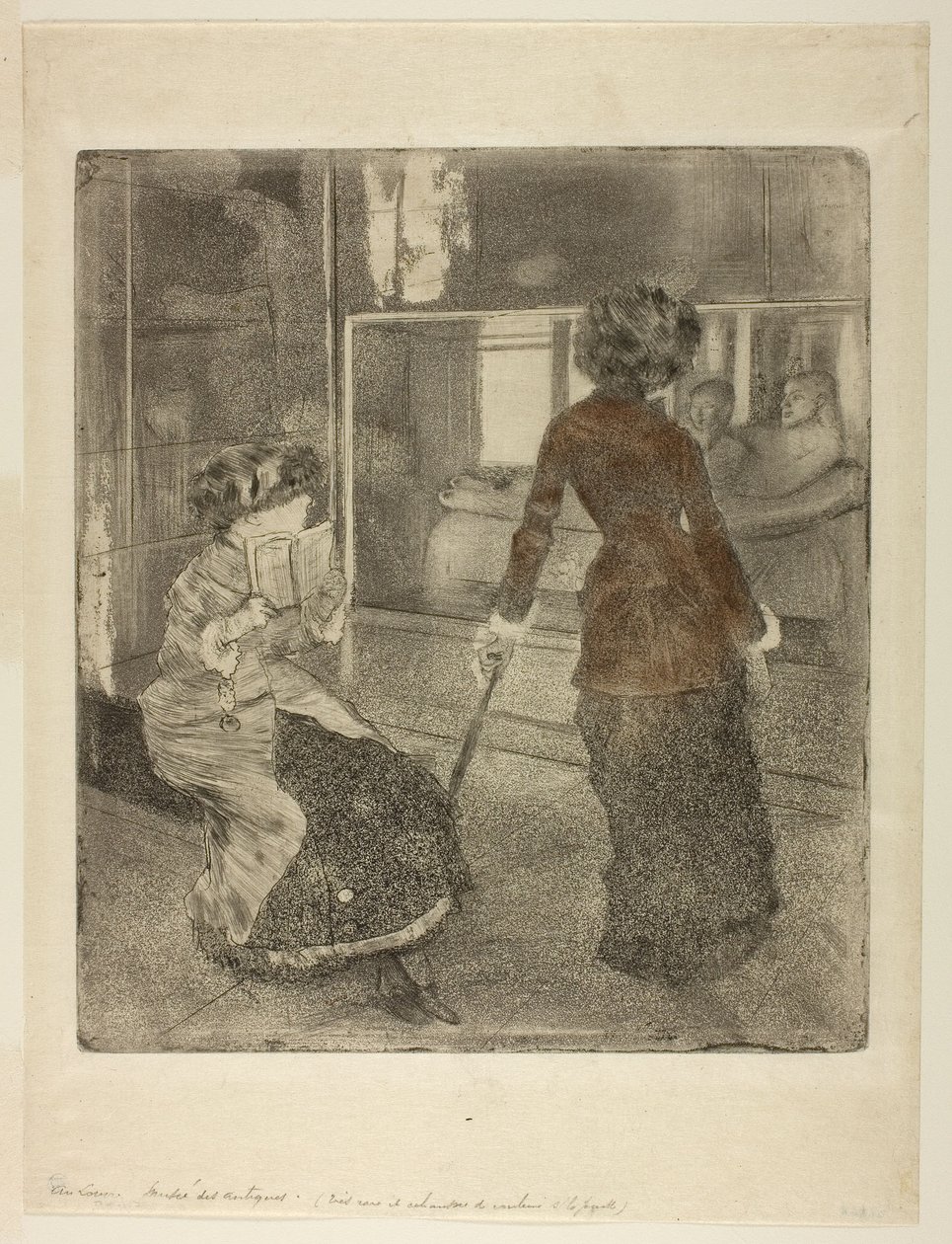 Mary Cassatt w Luwrze: Galeria Etruska autorstwa Edgar Degas