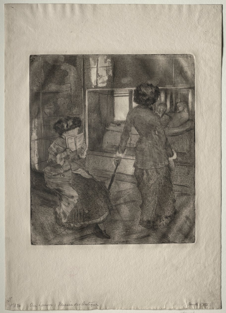 Mary Cassatt w Luwrze: Galeria Etrusków, 1879-1880. autorstwa Edgar Degas
