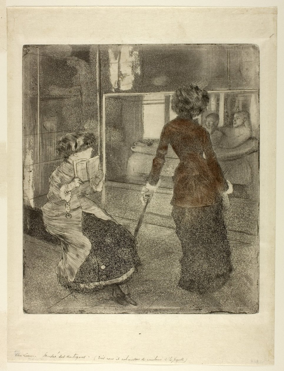 Mary Cassatt w Luwrze: Galeria Etrusków, 1879-80 autorstwa Edgar Degas