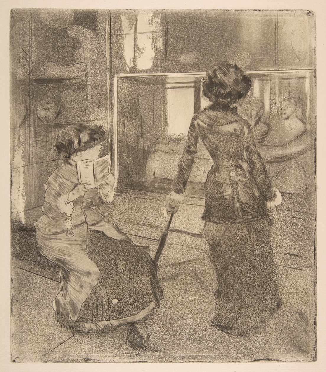 Mary Cassatt w Luwrze: Galeria Etrusków, 1879-80. autorstwa Edgar Degas