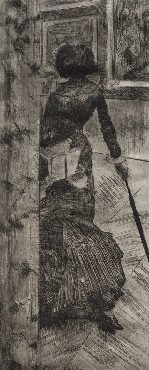 Mary Cassatt w Luwrze: Galeria obrazów, 1879-1880. autorstwa Edgar Degas