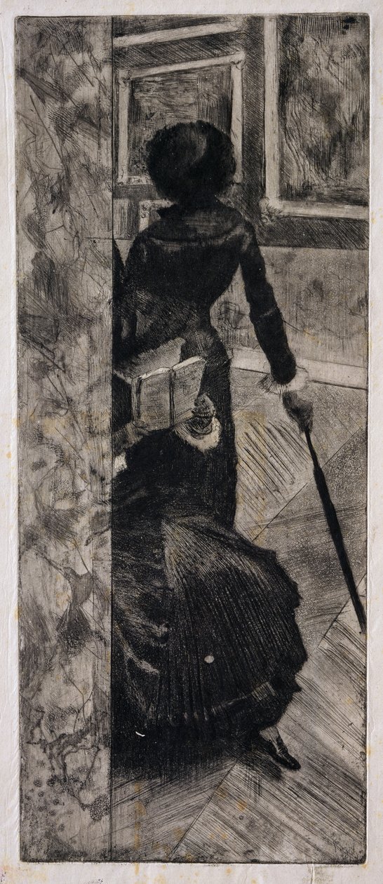 Mary Cassatt w Luwrze, Galeria Malarstwa, 1879-80 autorstwa Edgar Degas