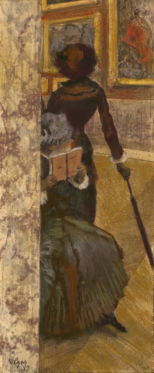 Mary Cassatt w Luwrze: Galeria Obrazów, 1885 autorstwa Edgar Degas