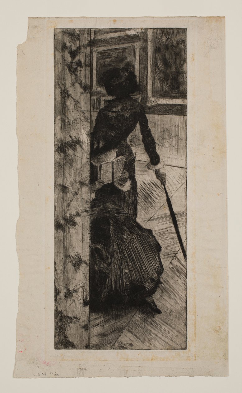 Mary Cassatt w Galerii Malarstwa w Luwrze autorstwa Edgar Degas
