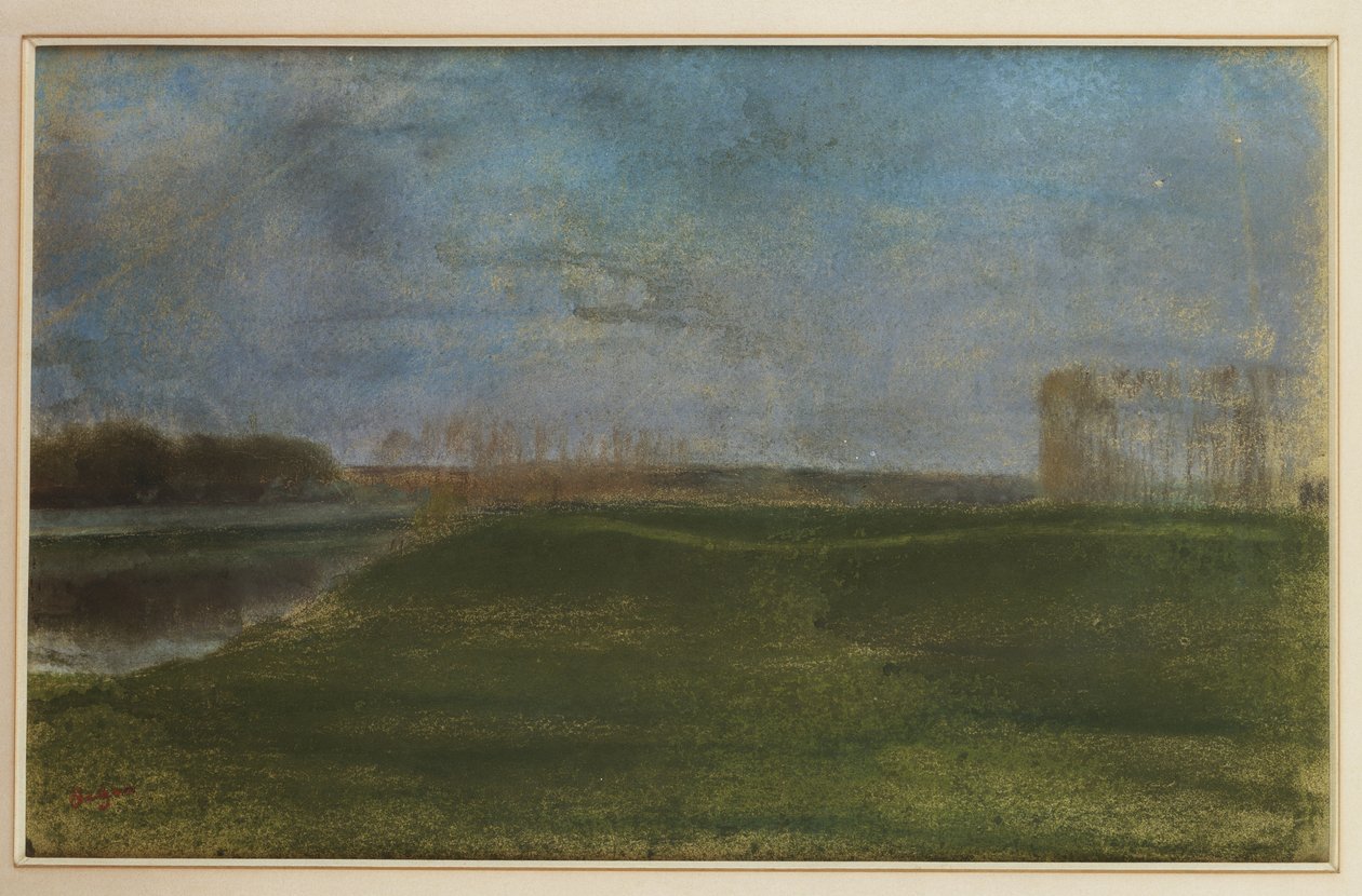 Łąka nad rzeką autorstwa Edgar Degas