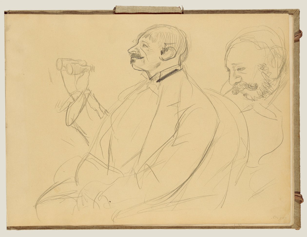 Fan Opery i Ernest Reyer autorstwa Edgar Degas