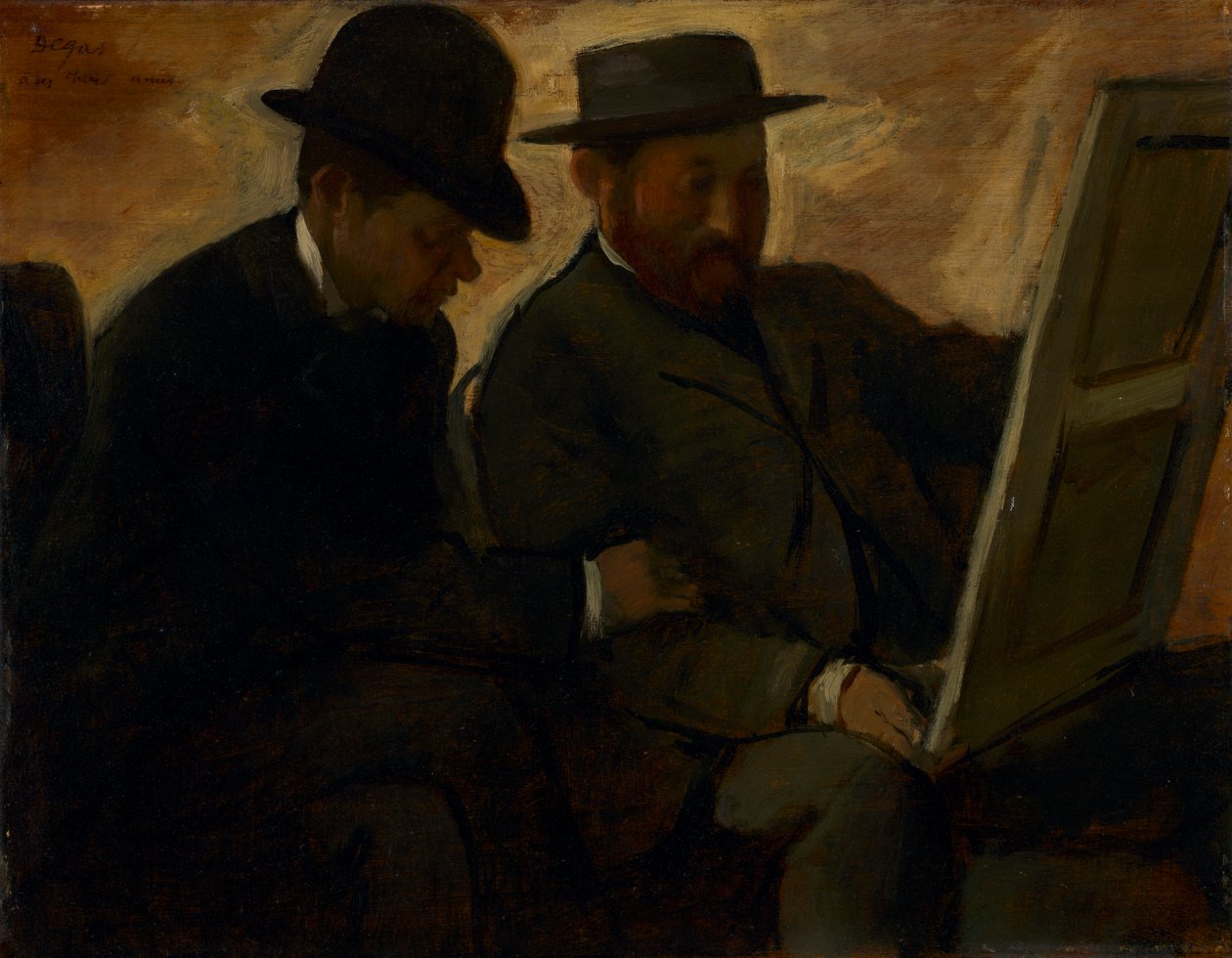 Paul Lafond i Alphonse Cherfils badają obraz autorstwa Edgar Degas